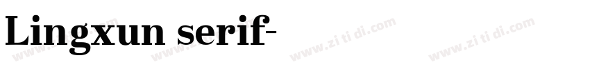 Lingxun serif字体转换